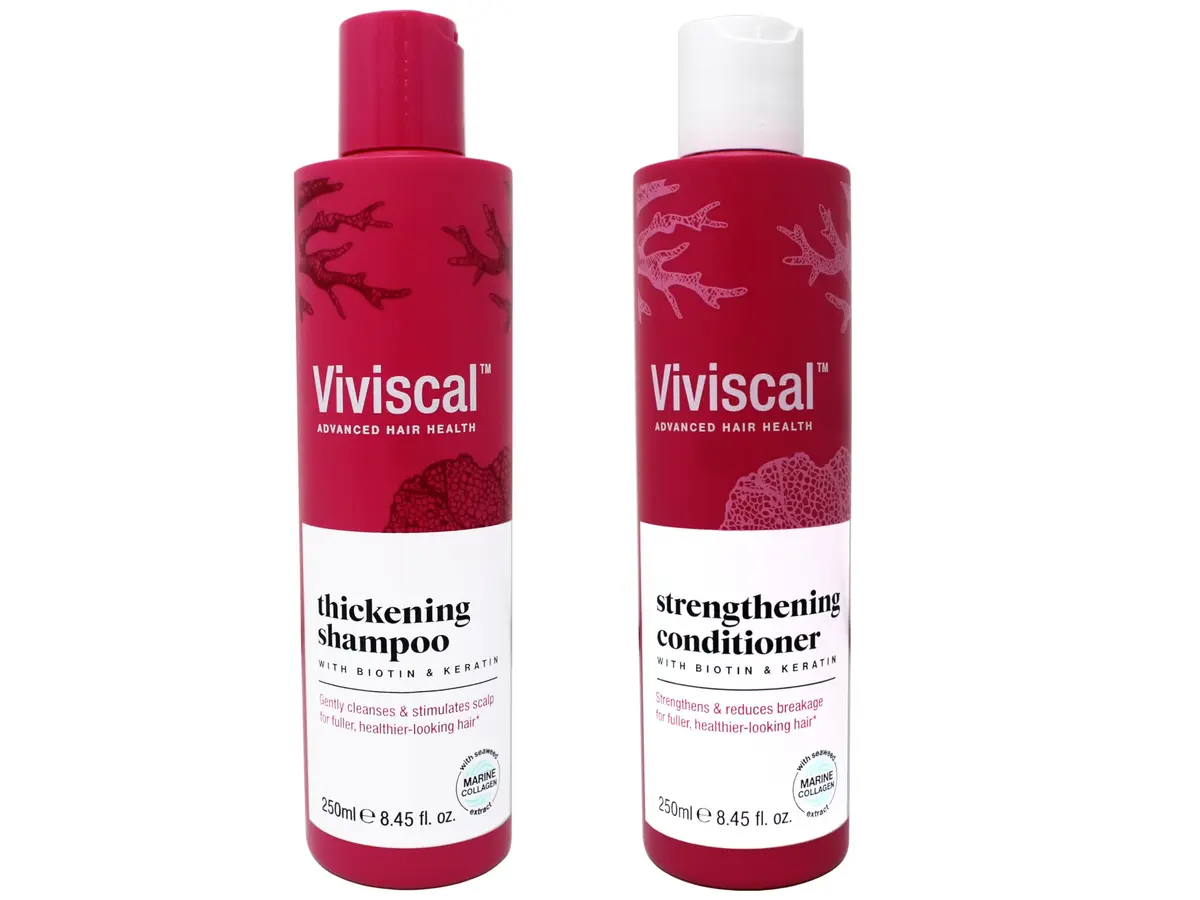 Viviscal Gorgeous Growth Densifying Shampoo and Strengthening Conditioner Set 250ml (8.45 Fl Oz Each) | Promotes Fuller, Healthier-Looking Hair - main product image