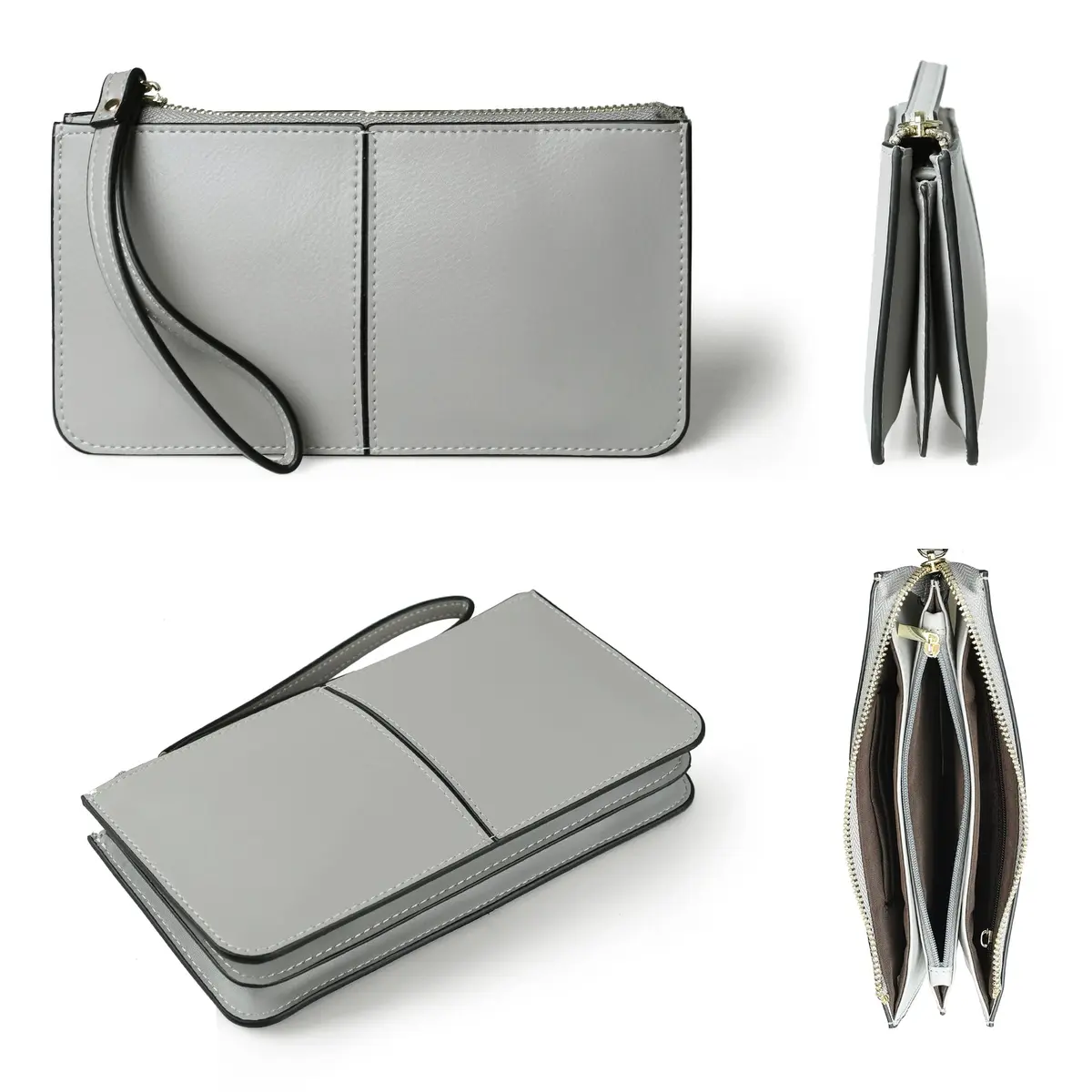 befen Genuine Leather Wristlet Clutch for Women | 21.6cm (8.5in) x 11.4cm (4.5in) x 2cm (0.8in) - view 6