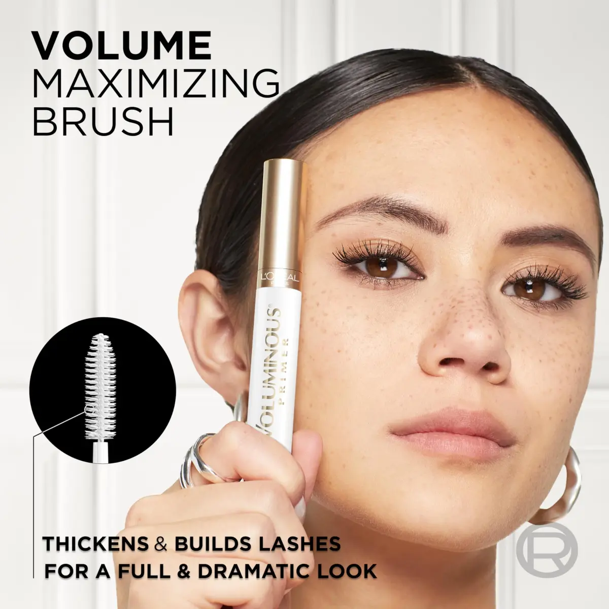 L'Oreal Paris Voluminous Lash Boosting Conditioning Primer Mascara White Primer 7.3ml (0.24 Fl Oz) | Boosts Lashes for Fuller Look - view 5