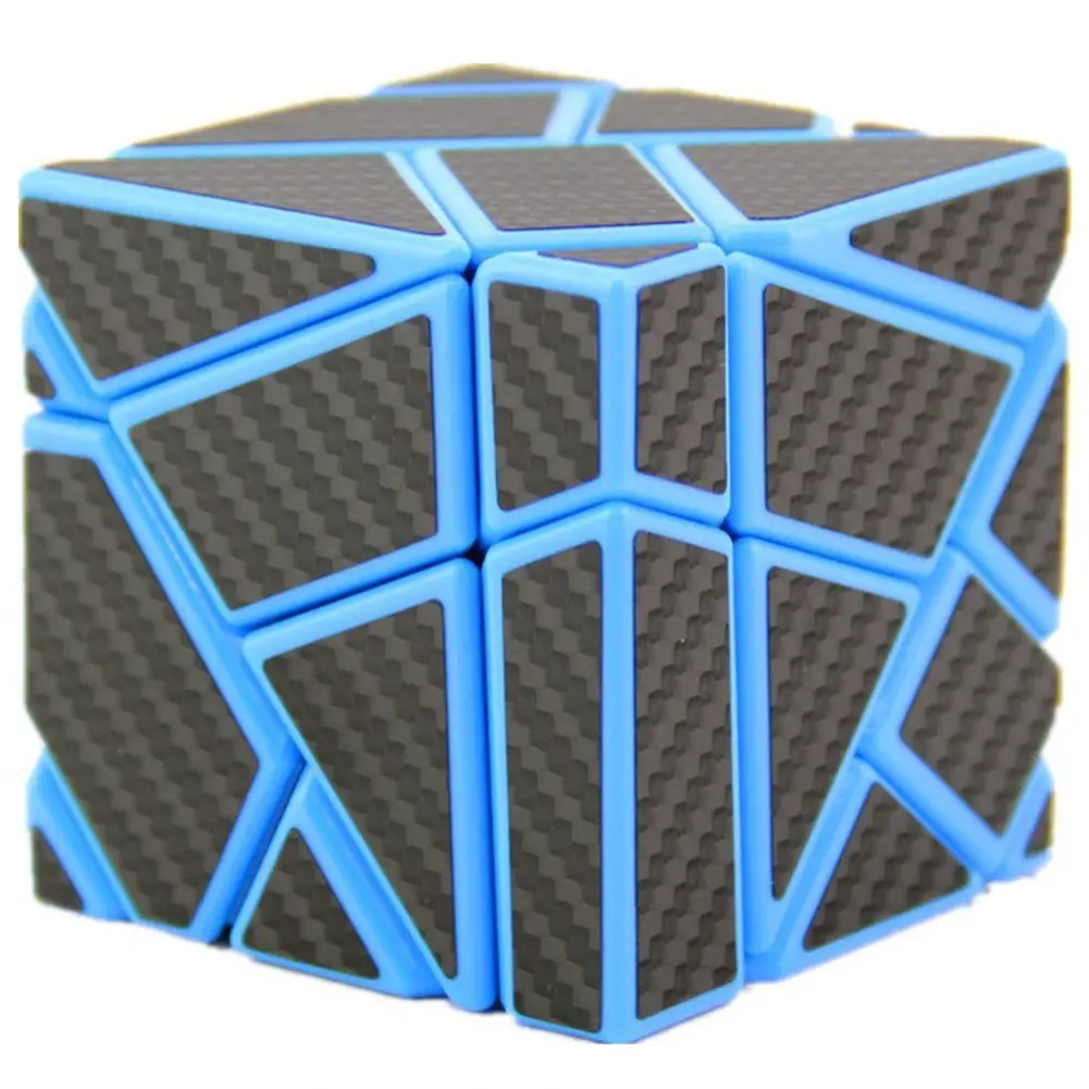 Cuberspeed Ghost 3x3 Blue Magic Cube 3x3 Ghost 3x3x3 Speed Cube with Black Carbon Fiber Stickers | High-Quality Puzzle for Speedcubers - main product image