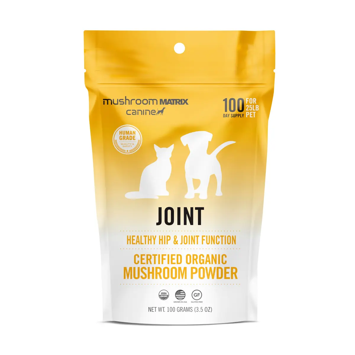 Mushroom Matrix Organic 3.5 oz | Pet Joint & Hip Support Supplement | USA Grown Human-Grade Mushroom Powder for Dogs & Cats - main product image