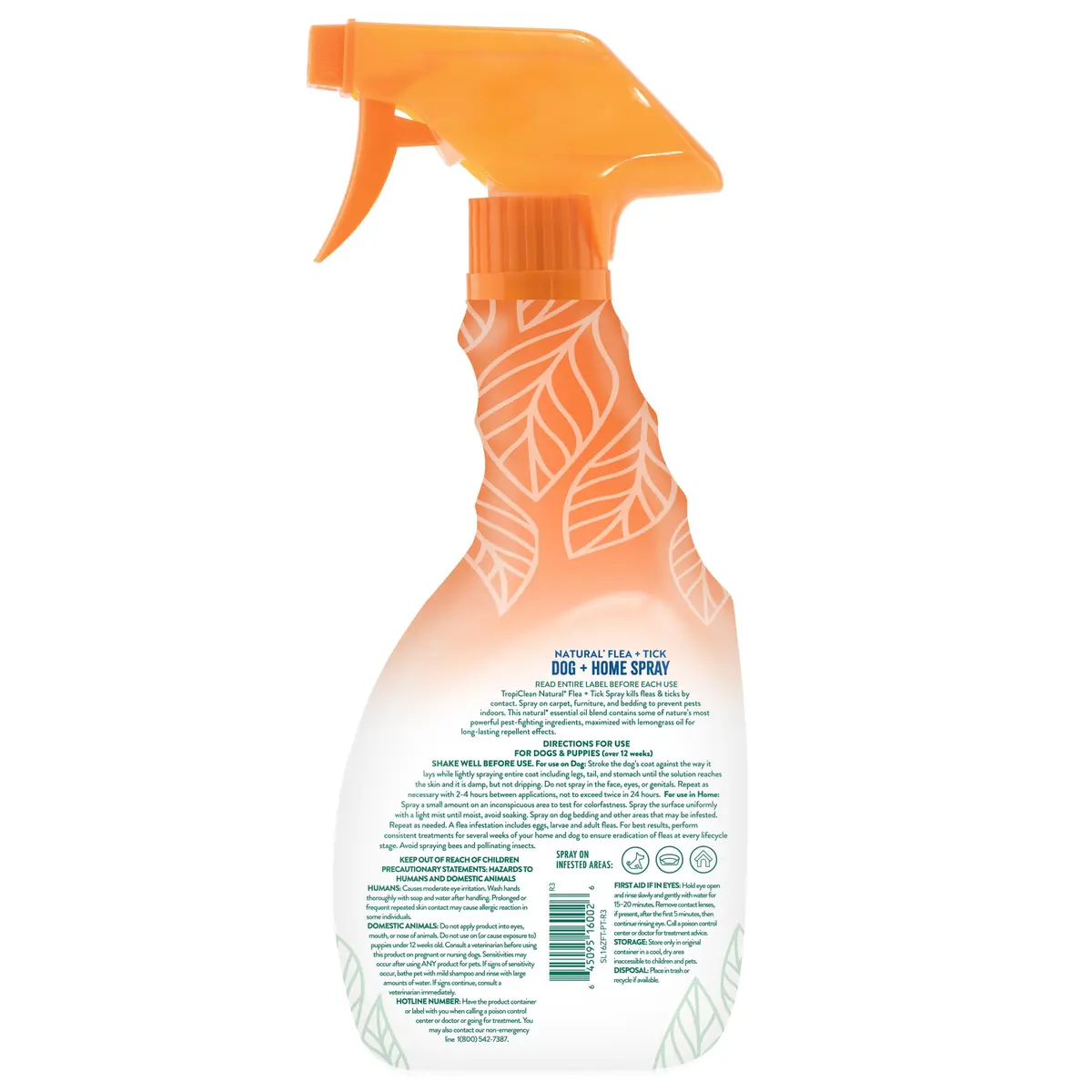 TropiClean Maximum Strength Flea Spray for Dogs & Home 16oz | Natural Flea & Tick Control - view 2