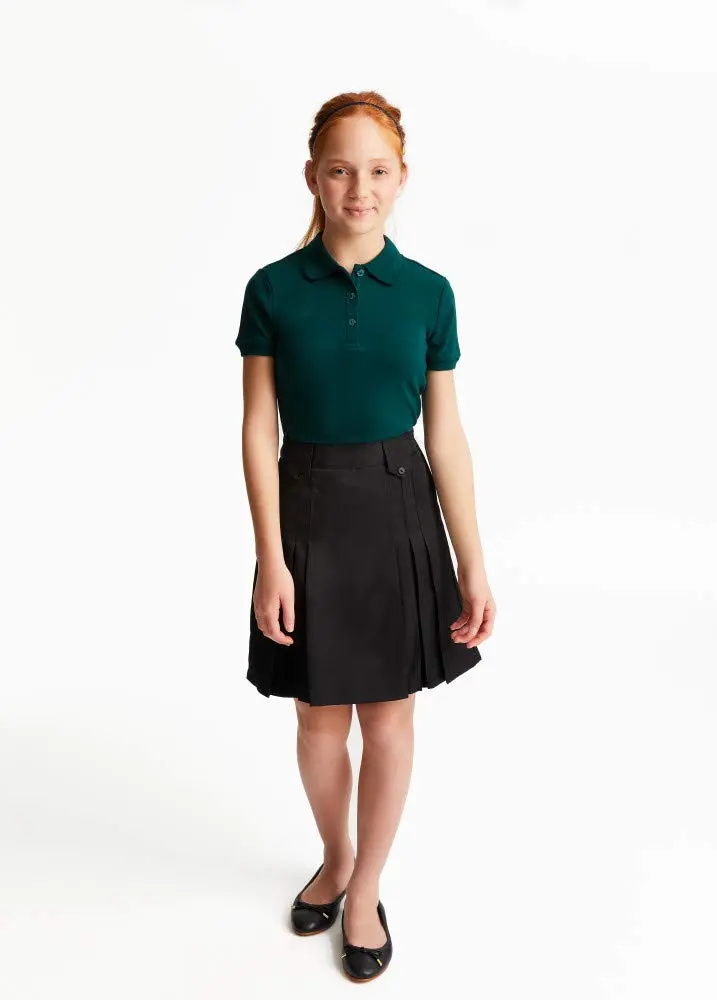 French Toast Girls' Picot Collar Polo Short Sleeve Shirt 14-16 | Soft Cotton Blend, School-Ready Fit - view 7
