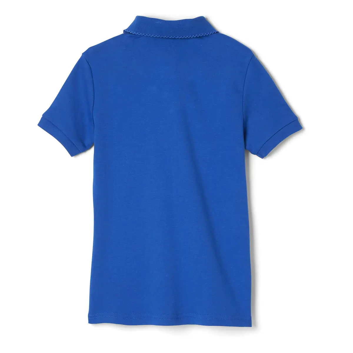 French Toast Girls' Picot Collar Polo Short Sleeve Shirt (Kids 4-5), Royal, Cotton Blend, Fade Resistant - view 6