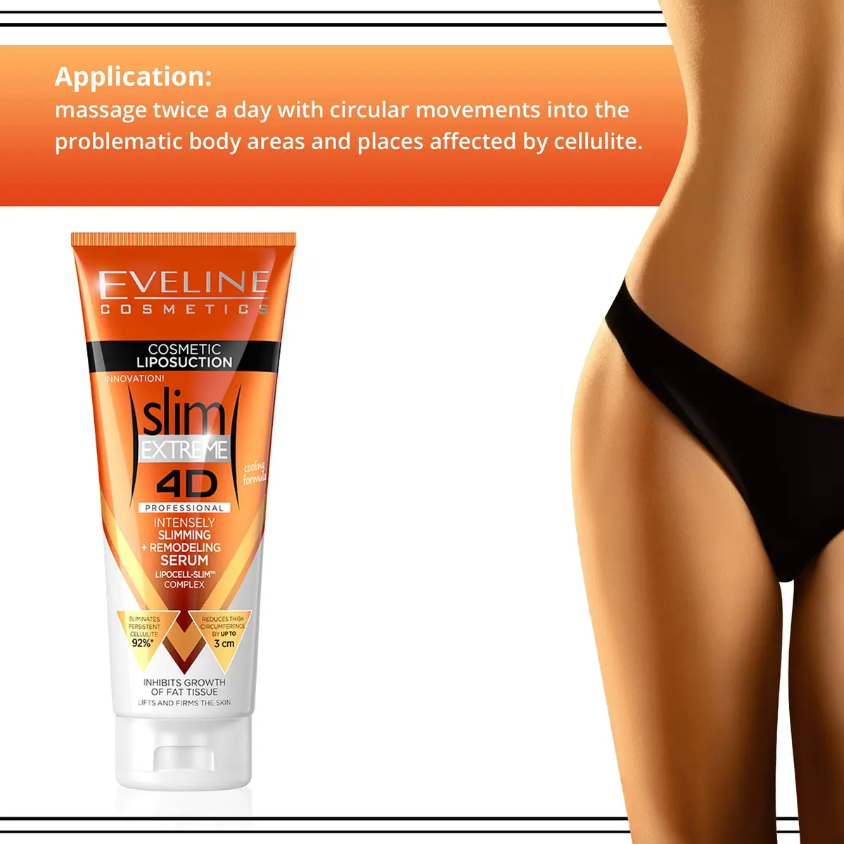 Eveline Slim Extreme 4D Body Serum 250ml (8.80 Fl Oz) | Firms & Lifts Skin - view 7
