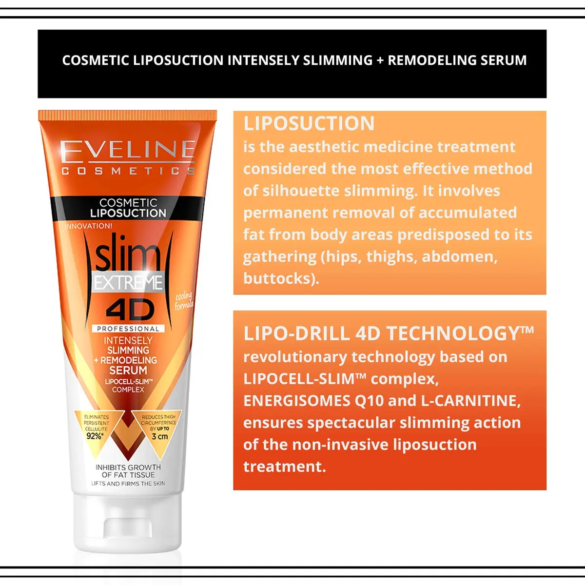 Eveline Slim Extreme 4D Body Serum 250ml (8.80 Fl Oz) | Firms & Lifts Skin - view 3
