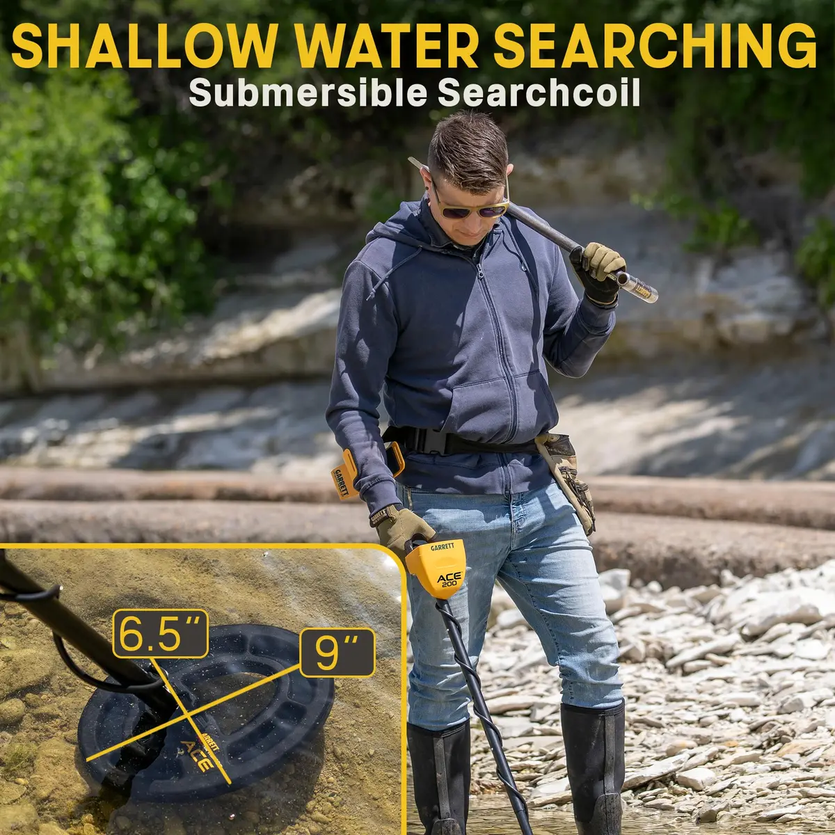 Garrett ACE 200 Metal Detector for Adults & Kids | Waterproof Coil, USA Made - view 5