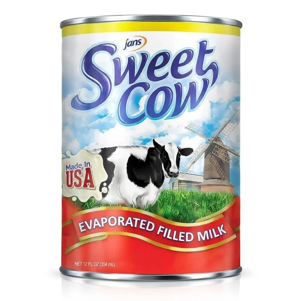 Jans Sweet Cow Evaporated Dairy Milk 164.4 ml (13.7 Fl Oz) Pack of 12 | Rich & Creamy Taste for Cooking, Baking, Coffee & Tea - view 2