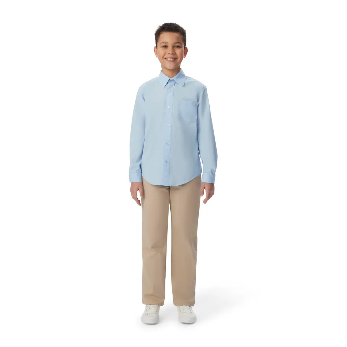 French Toast Boys' Expandable Collar Button Down Dress Shirt White 18 (45ml / 1.5oz) - view 2