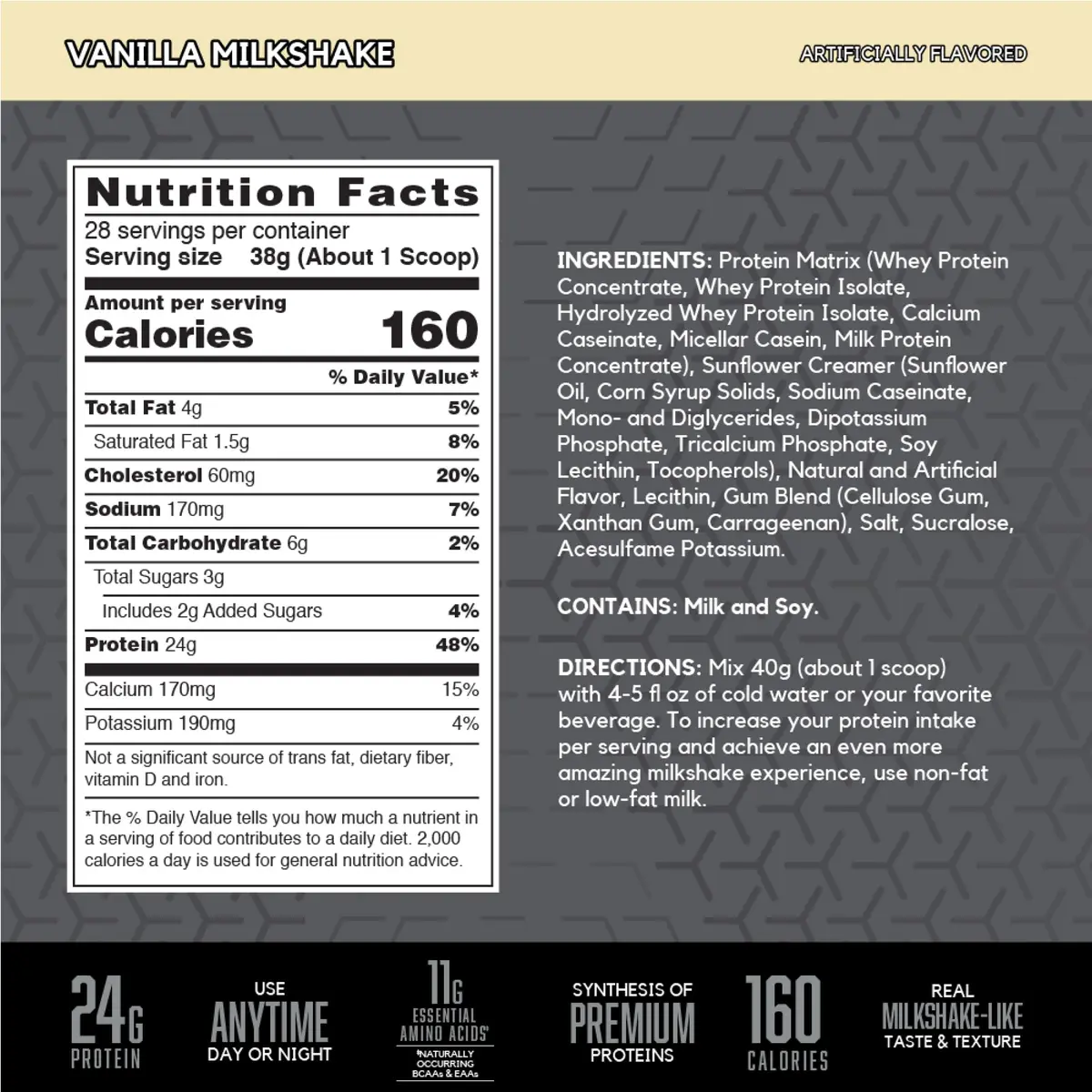 BSN Syntha-6 Edge Protein Powder Vanilla Milkshake 1.06 kg (2.34 lb) | 24g Protein Matrix for Muscle Recovery - view 3