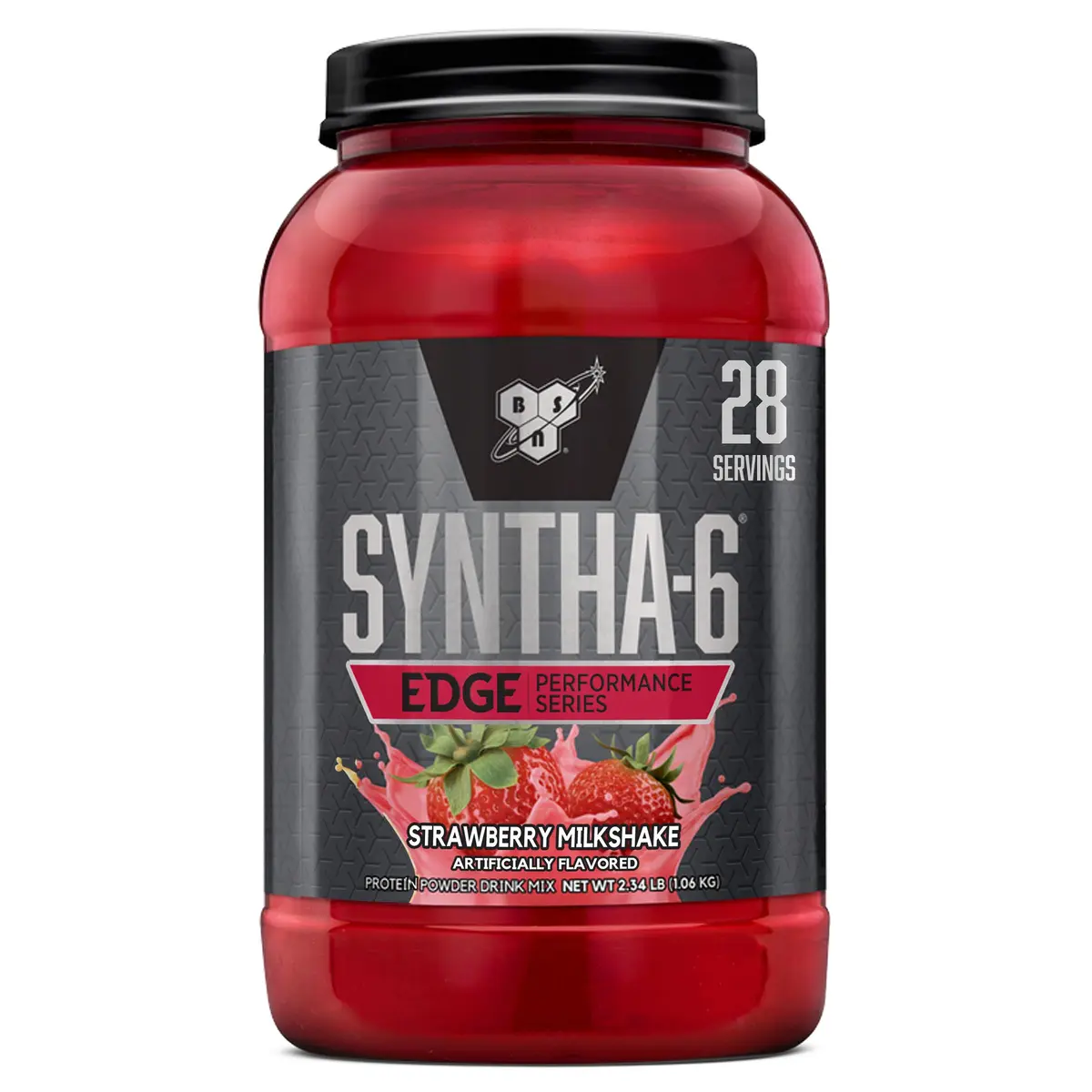 BSN Syntha-6 Edge Protein Powder Strawberry Milkshake 1.06 kg (2.34 lb) | Low Sugar, 24g Protein Matrix - main product image