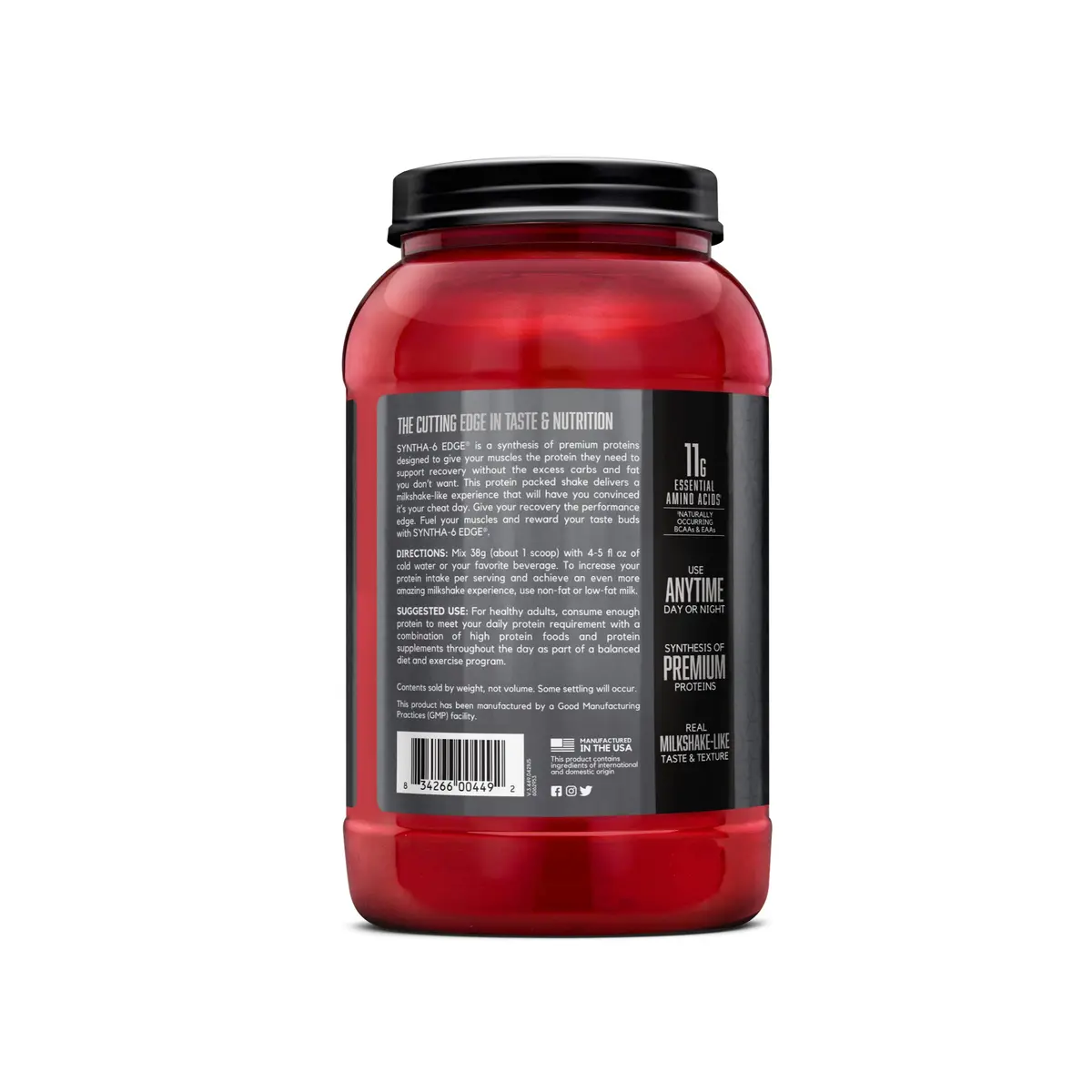 BSN Syntha-6 Edge Protein Powder Strawberry Milkshake 1.06 kg (2.34 lb) | Low Sugar, 24g Protein Matrix - view 8