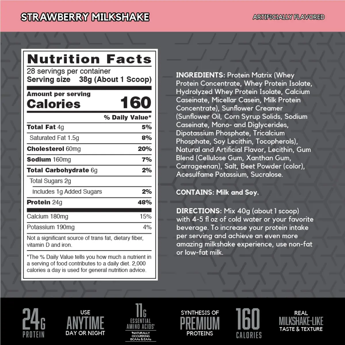 BSN Syntha-6 Edge Protein Powder Strawberry Milkshake 1.06 kg (2.34 lb) | Low Sugar, 24g Protein Matrix - view 3