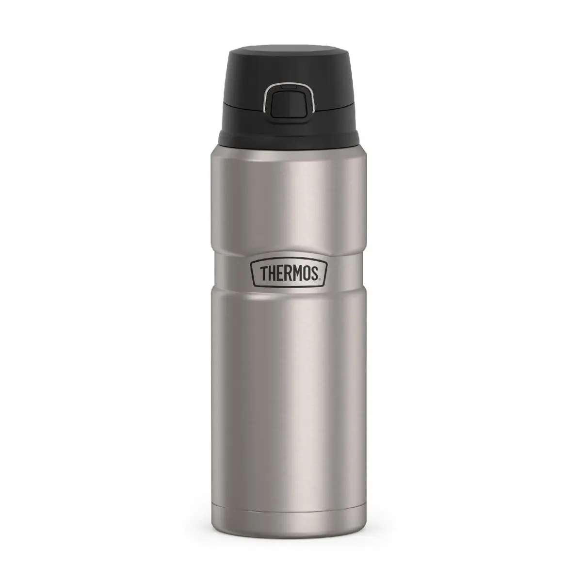 THERMOS Stainless King Vacuum-Insulated Drink Bottle 24 Ounce | Hot 18H & Cold 24H | Matte Steel - main product image