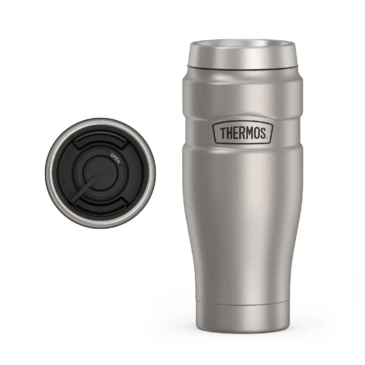 THERMOS Stainless King 16oz Travel Tumbler - Matte Steel - main product image
