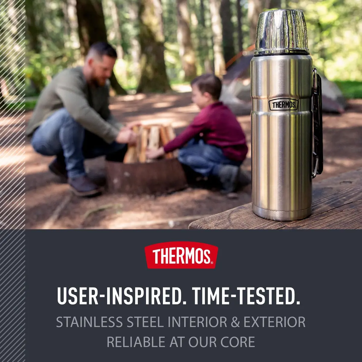 THERMOS Stainless King 40oz Beverage Bottle | 1.18 L (40 fl oz) Vacuum Insulated Steel Flask - view 5