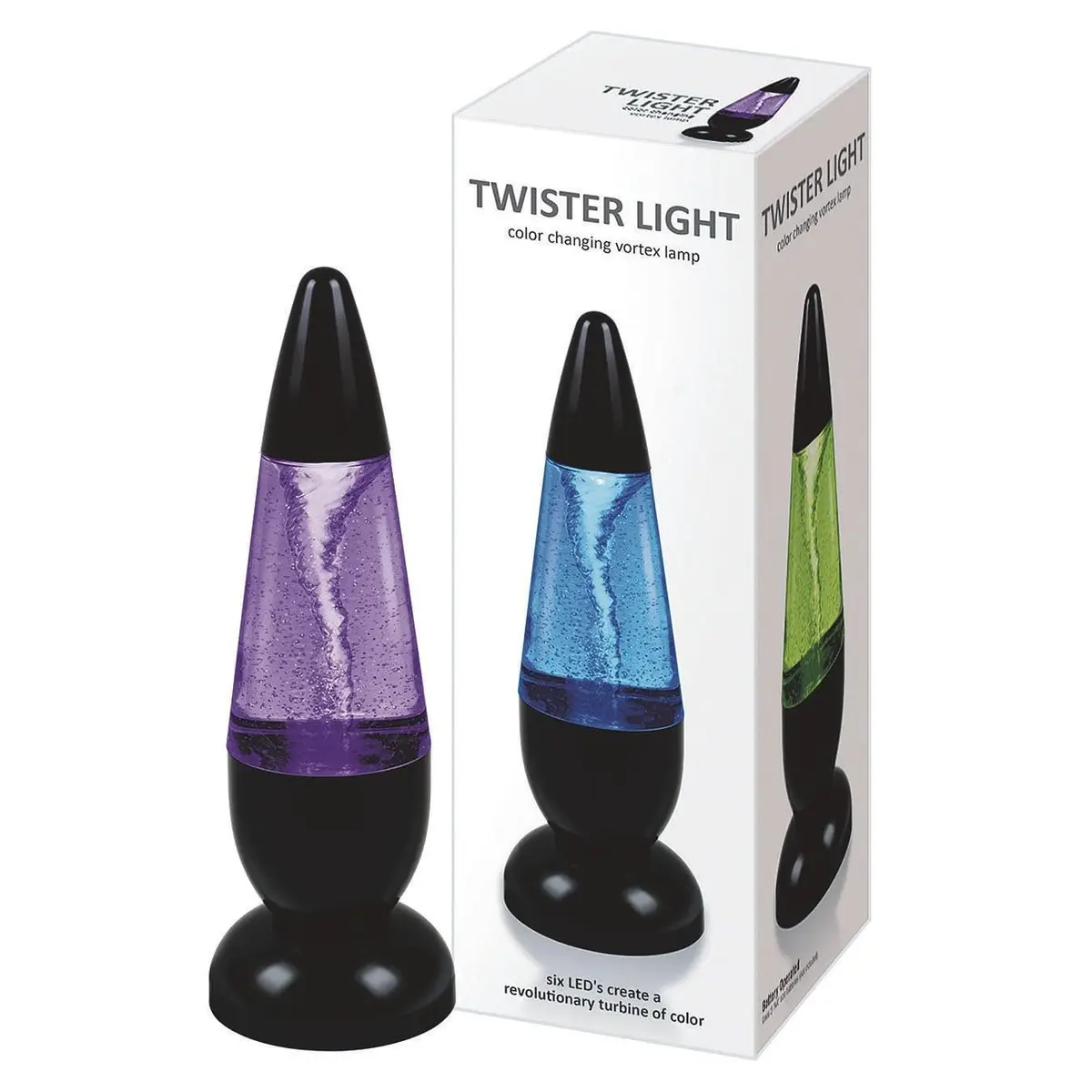 Westminster 9" Color-Changing Tornado Lamp | Swirling Liquid LED Night Light for Kids Room - main product image