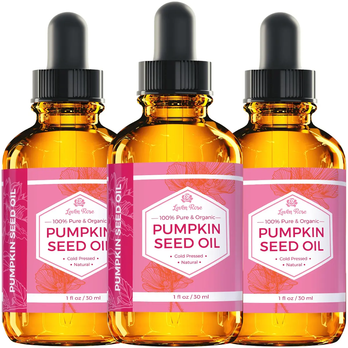 Leven Rose Organic Pumpkin Seed Oil for Hair Growth 1 oz | Deep Hydration & Dandruff Support - view 6