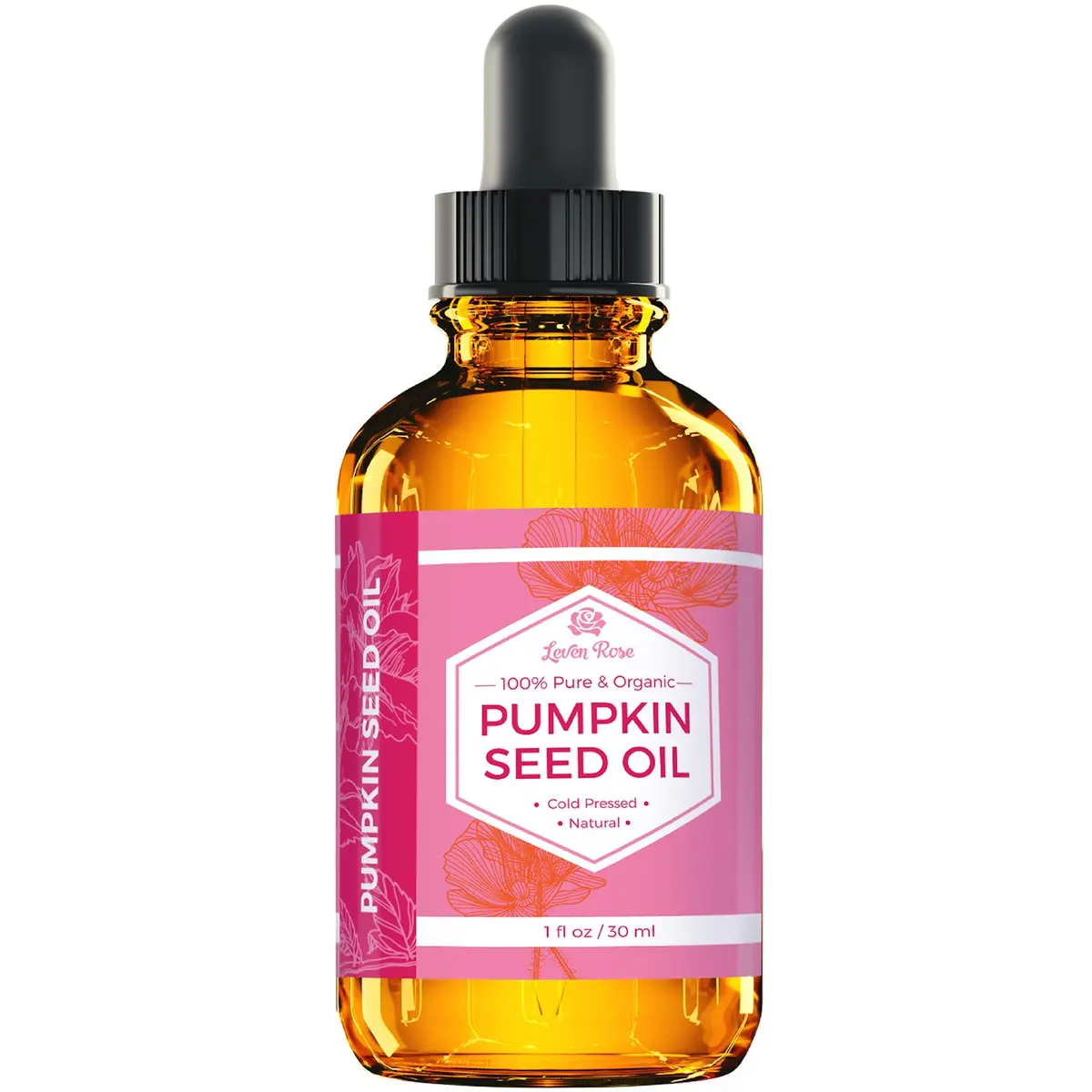 Leven Rose Organic Pumpkin Seed Oil for Hair Growth 1 oz | Deep Hydration & Dandruff Support - view 2