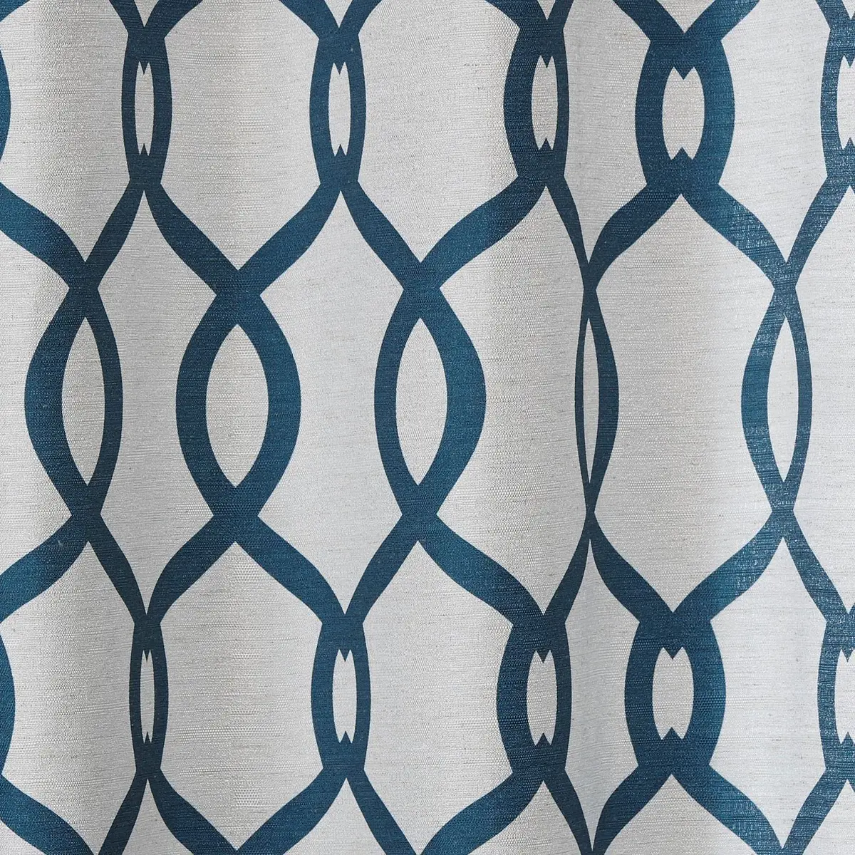 Exclusive Home Kochi Light Filtering Linen Blend Grommet Top Curtain Panel Pair, 54"x96", Teal | Geometric,Contemporary Design - view 2