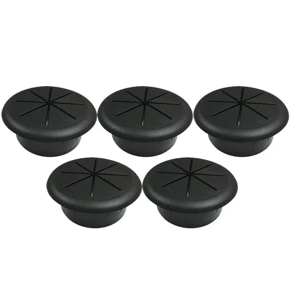 ANZESER Flexible Desk Grommet Black 2-3/8" (6cm) 3-Pack | Organizes Cables for Clean Desks - main product image