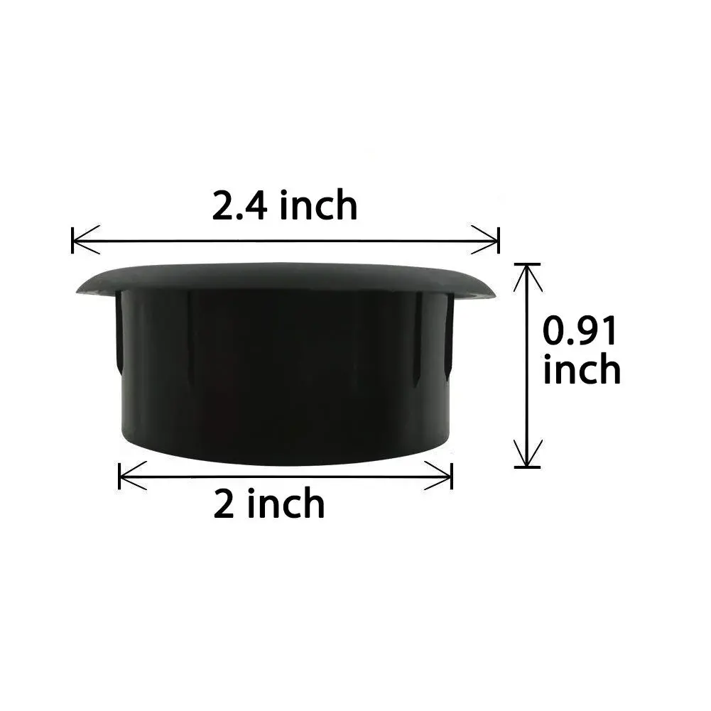 ANZESER Flexible Desk Grommet Black 2-3/8" (6cm) 3-Pack | Organizes Cables for Clean Desks - view 4