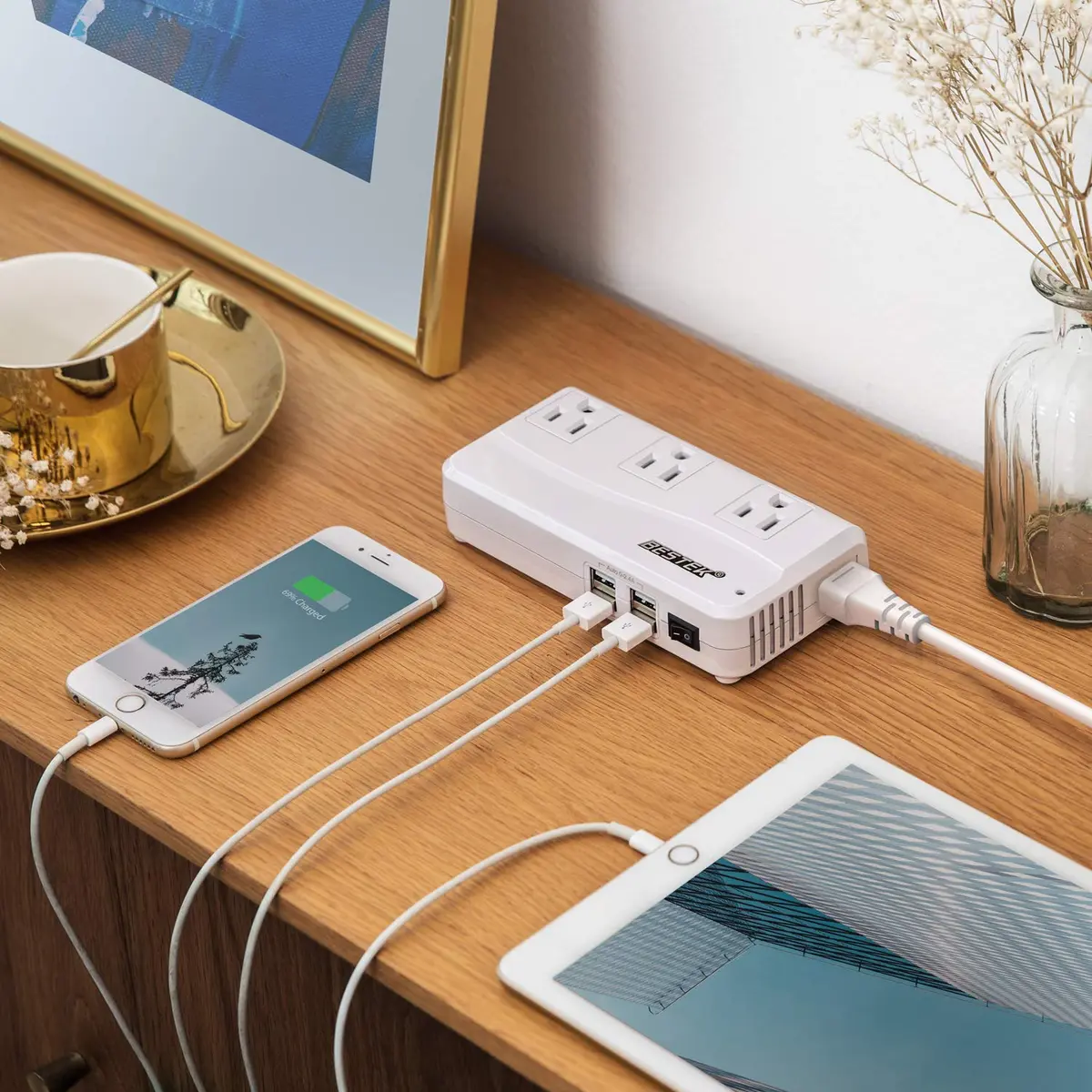 BESTEK Universal Travel Adapter 220V to 110V Converter | 7-in-1 Power Adapter for Worldwide Use - view 7