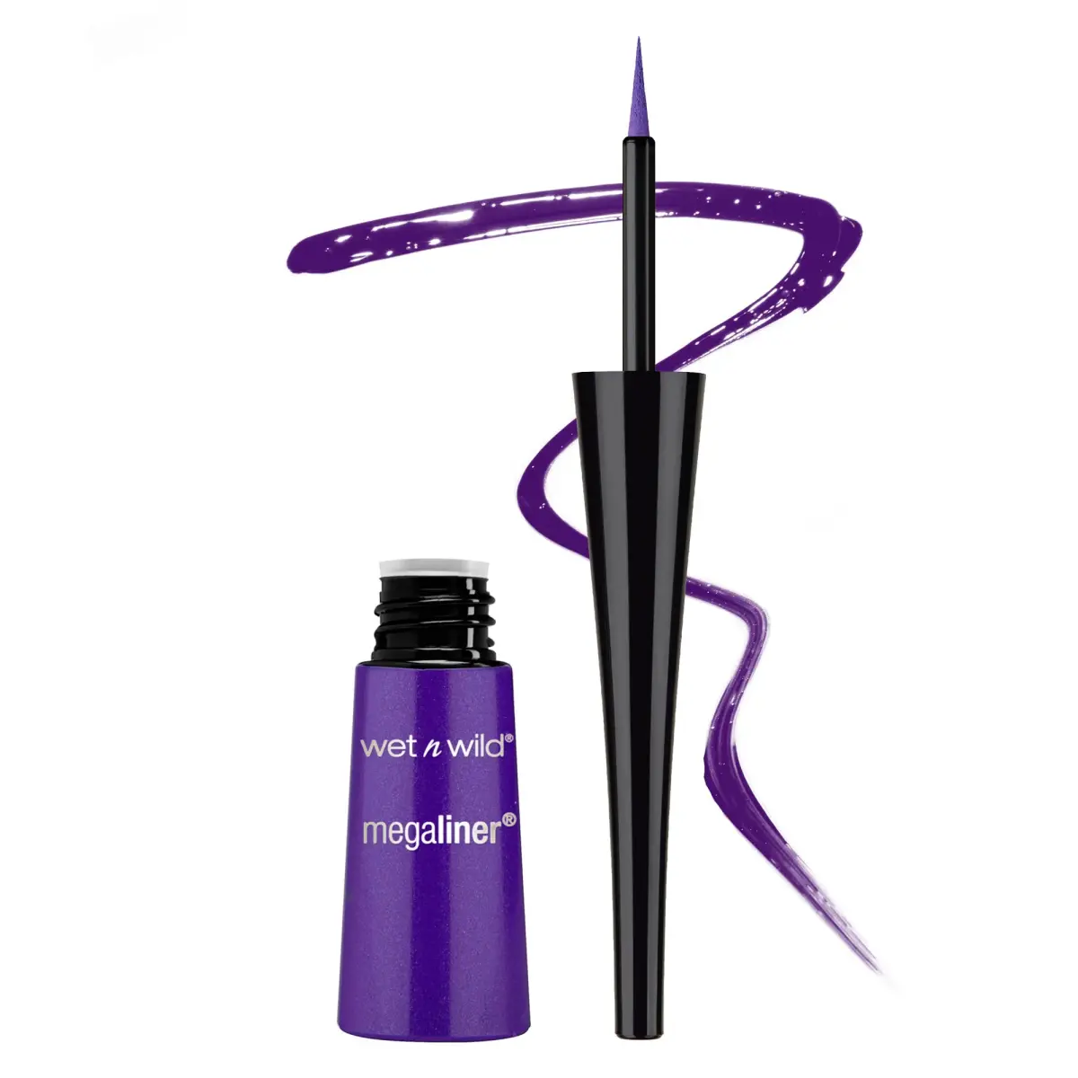 wet n wild MegaLiner Liquid Eyeliner - Electric Purple | High-Def Pigment & Fluid Formula - main product image