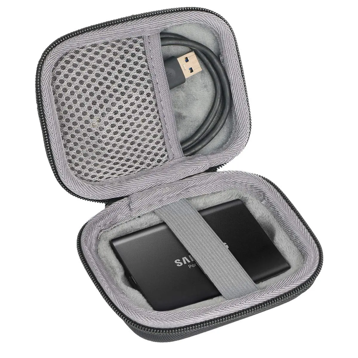 co2CREA Hard Travel Case for Samsung T3 T5 Portable SSD | Shockproof Dustproof Water-Resistant (70-120c) - main product image