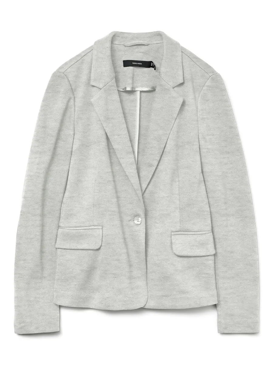 VERO MODA Julia Blazer EU 34 | Grey, Classic Fit, Long Sleeve, Button Closure - main product image