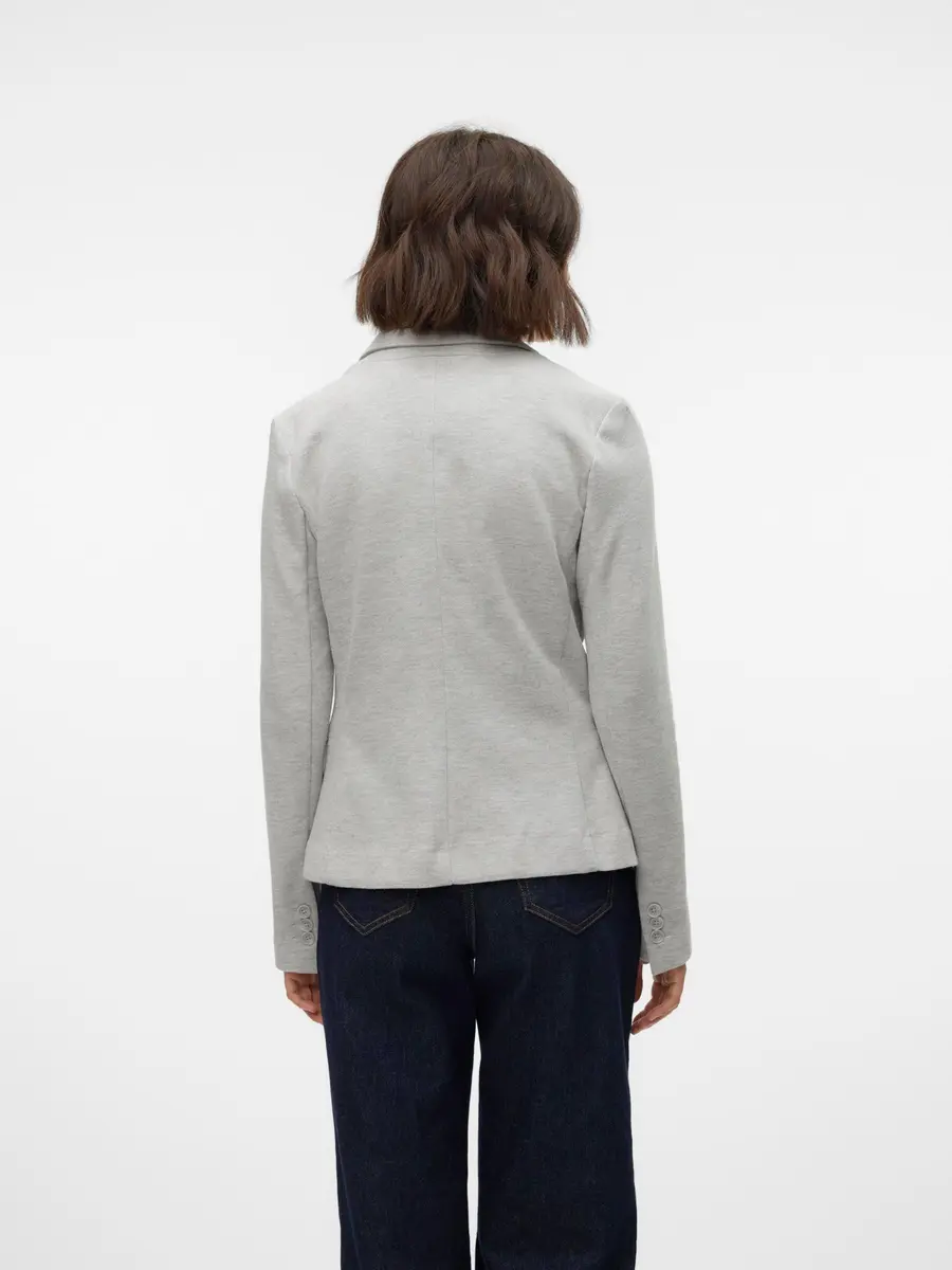 VERO MODA Julia Blazer EU 34 | Grey, Classic Fit, Long Sleeve, Button Closure - view 3