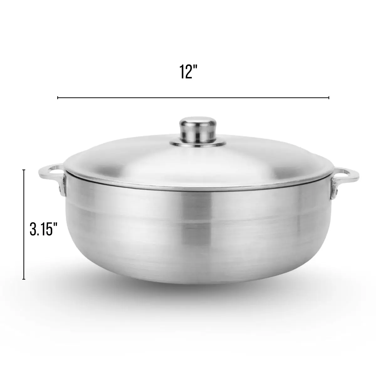 Alpine Cuisine 3.5-Quart Nonstick Aluminum Caldero Pot with Lid | Easy Clean & Durable Cookware - view 8