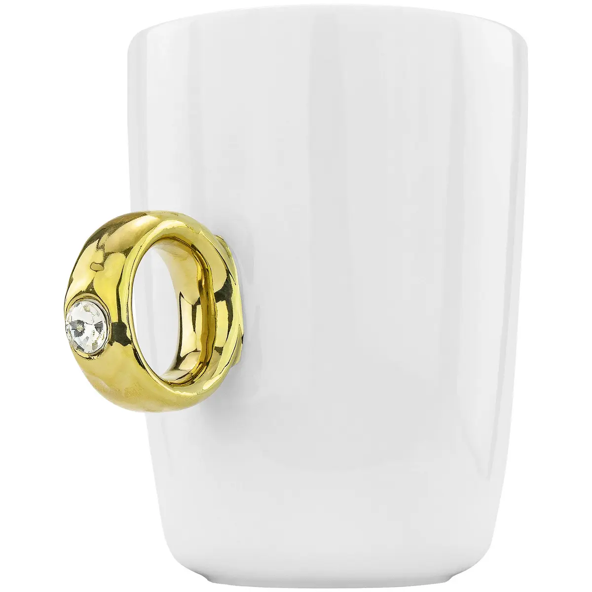 Fairly Odd Novelties Ceramic Engagement 2 Carat Ring Mug | Novelty Gag Gift for Weddings & Parties - main product image
