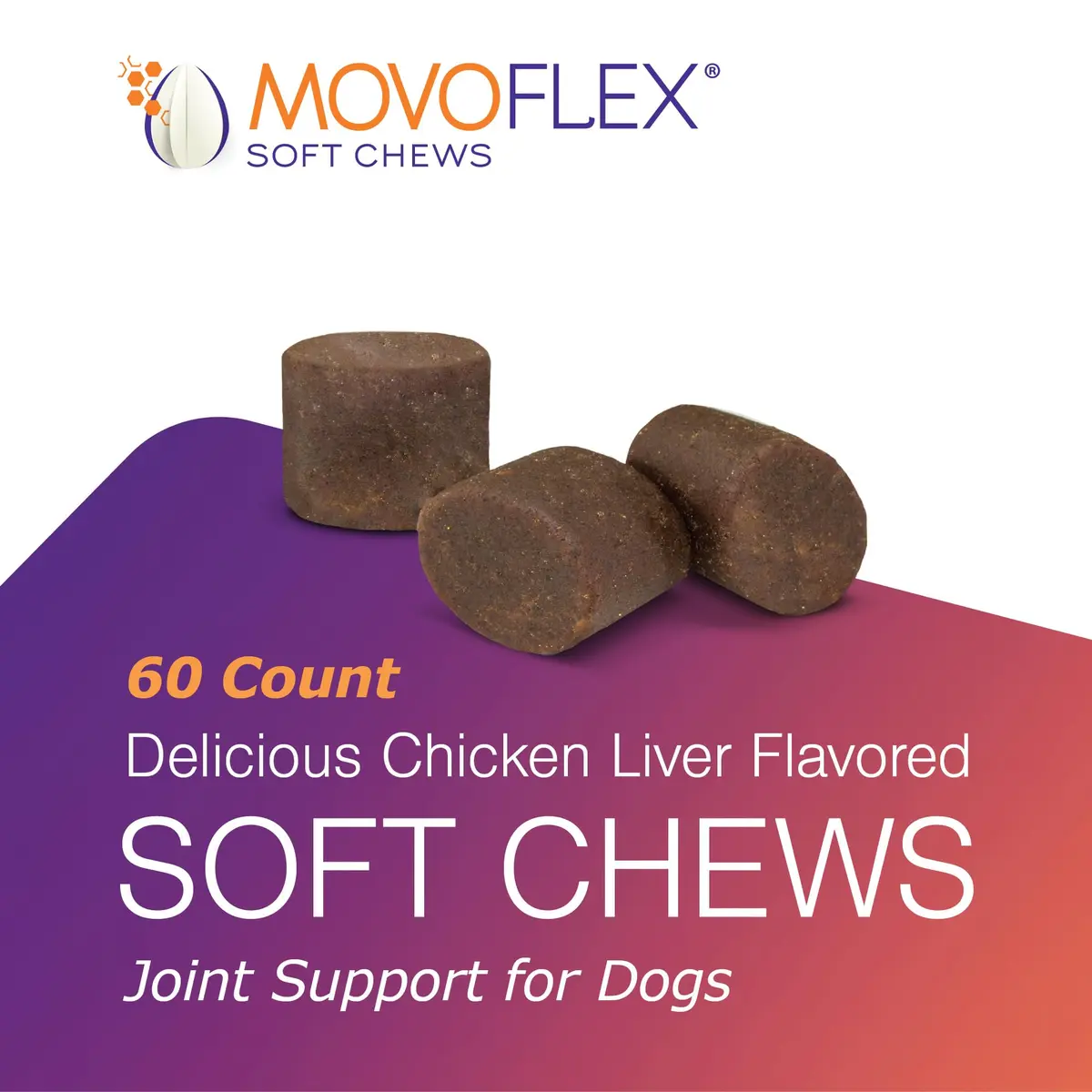 MOVOFLEX Soft Chew Hip & Joint Support for Large Dogs - 60ct | Palatable, No Loading Dose, 5-Ingredient Blend - view 2