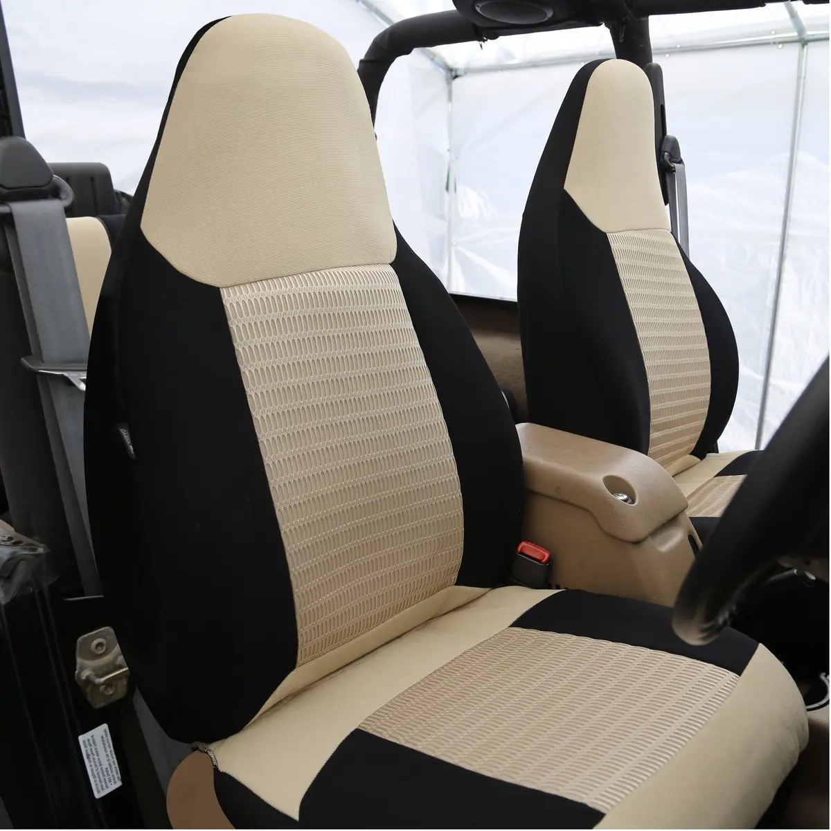 FH Group Front Set Cloth Car Seat Cover for Bucket Seats | Universal Fit & Airbag Compatible (70-120 chars) - view 2