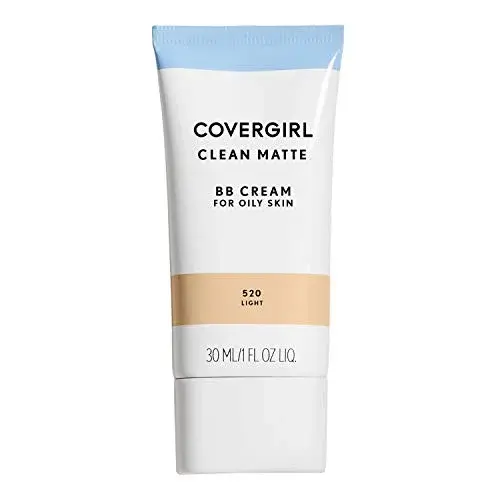 COVERGIRL Clean Matte BB Cream Light - 520 29.57ml (1 Fl Oz) | Oil-Free Matte Finish for Sensitive Skin - main product image