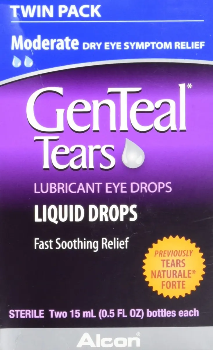 Genteal Tears Moderate Lubricant Eye Drops 15 mL | Fast Relief for Dry, Irritated Eyes - main product image