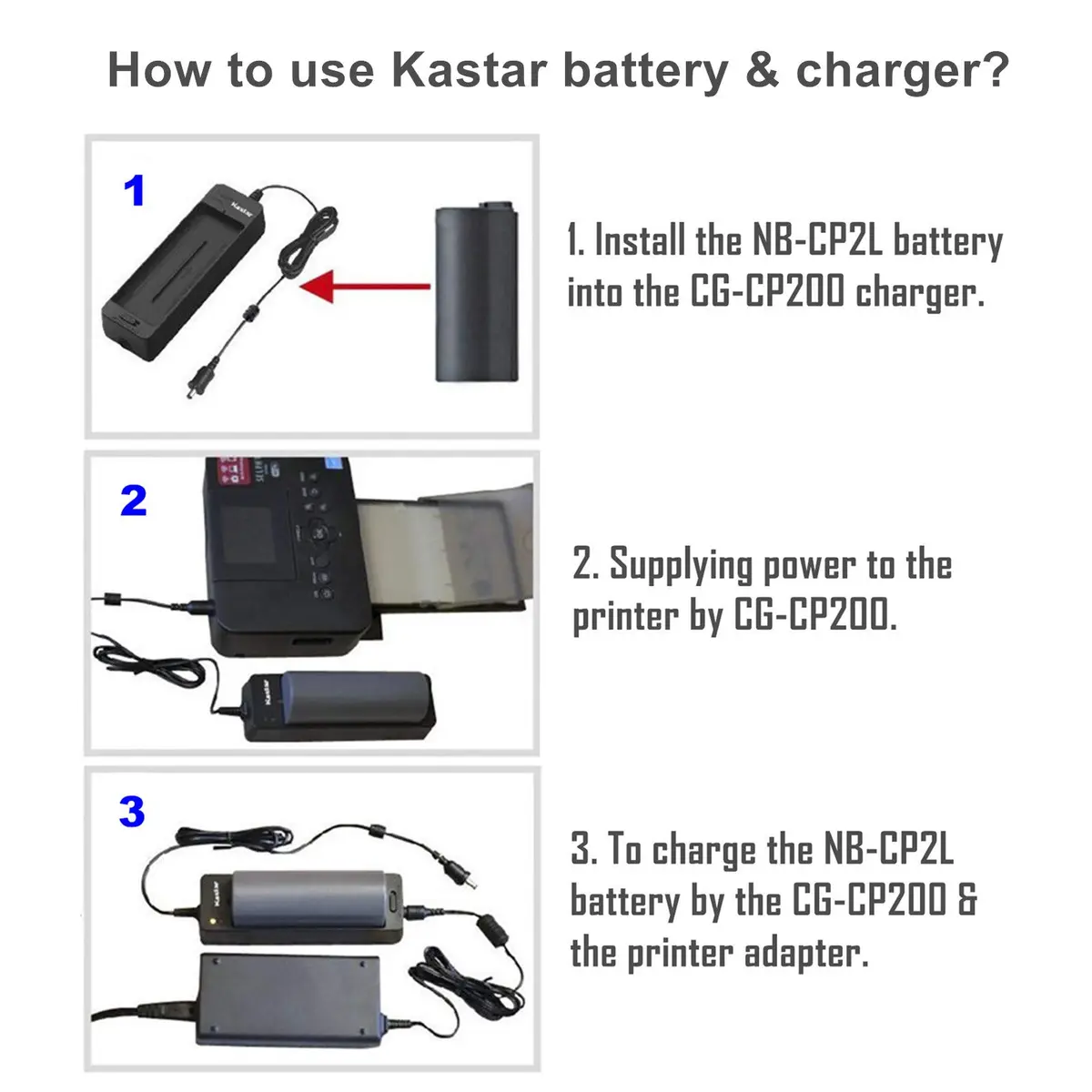 Kastar Battery & Charger BG-CP200 for Canon SELPHY CP Series | High Capacity, Compatible & Reliable - view 5
