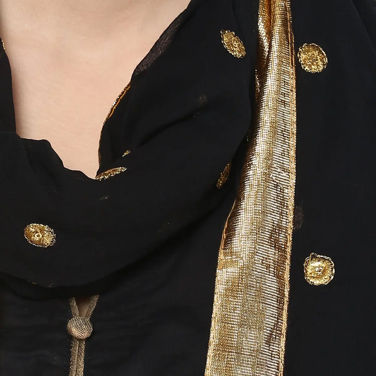 DUPATTA BAZAAR Black Embroidered Chiffon Dupatta 235cm x 92cm | Soft & Flowy Traditional Wrap - view 5
