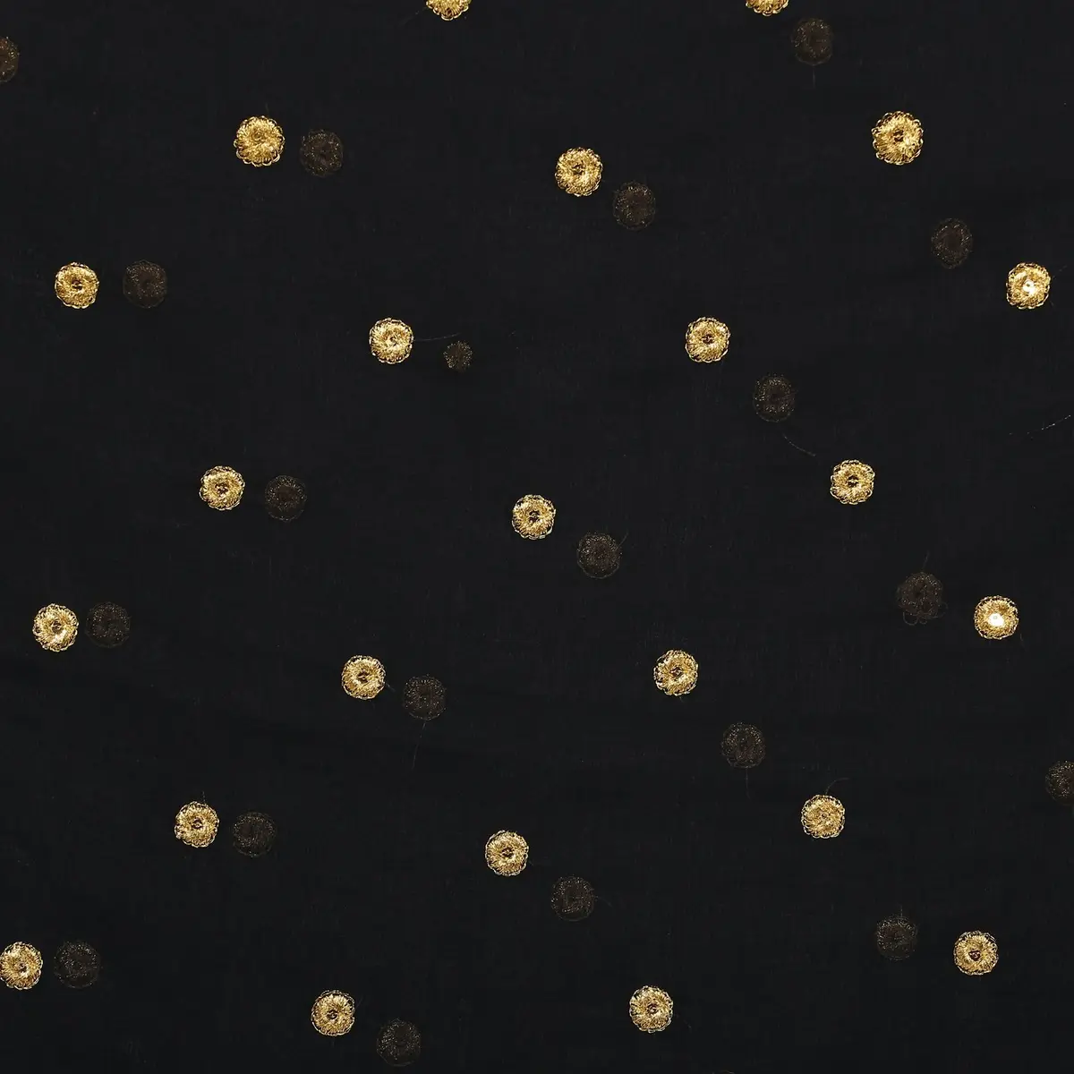 DUPATTA BAZAAR Black Embroidered Chiffon Dupatta 235cm x 92cm | Soft & Flowy Traditional Wrap - view 6