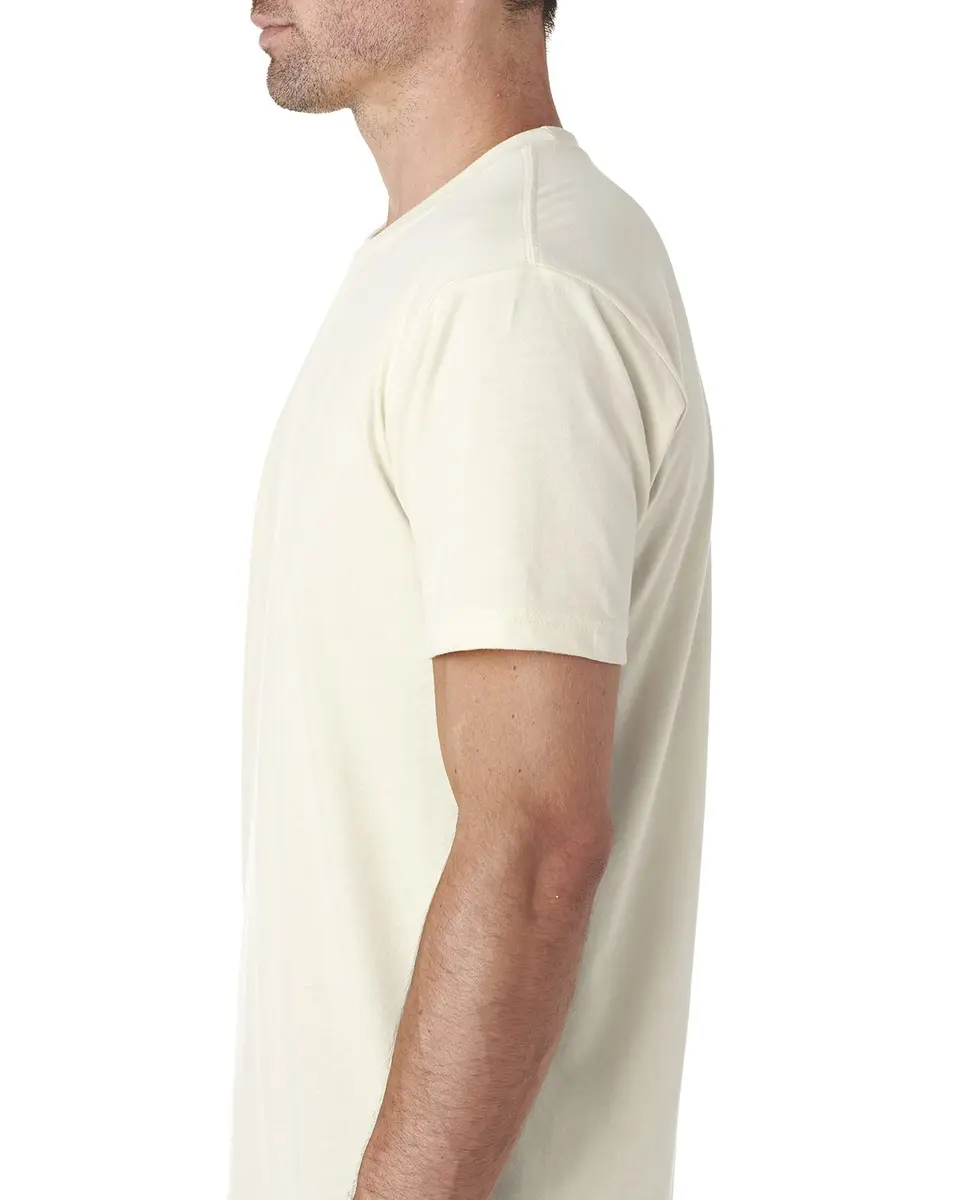 The Next Level Men's Sueded Crew XS Natural | Casual Cotton T-Shirt, Lightweight & Laundered (XS) - view 3