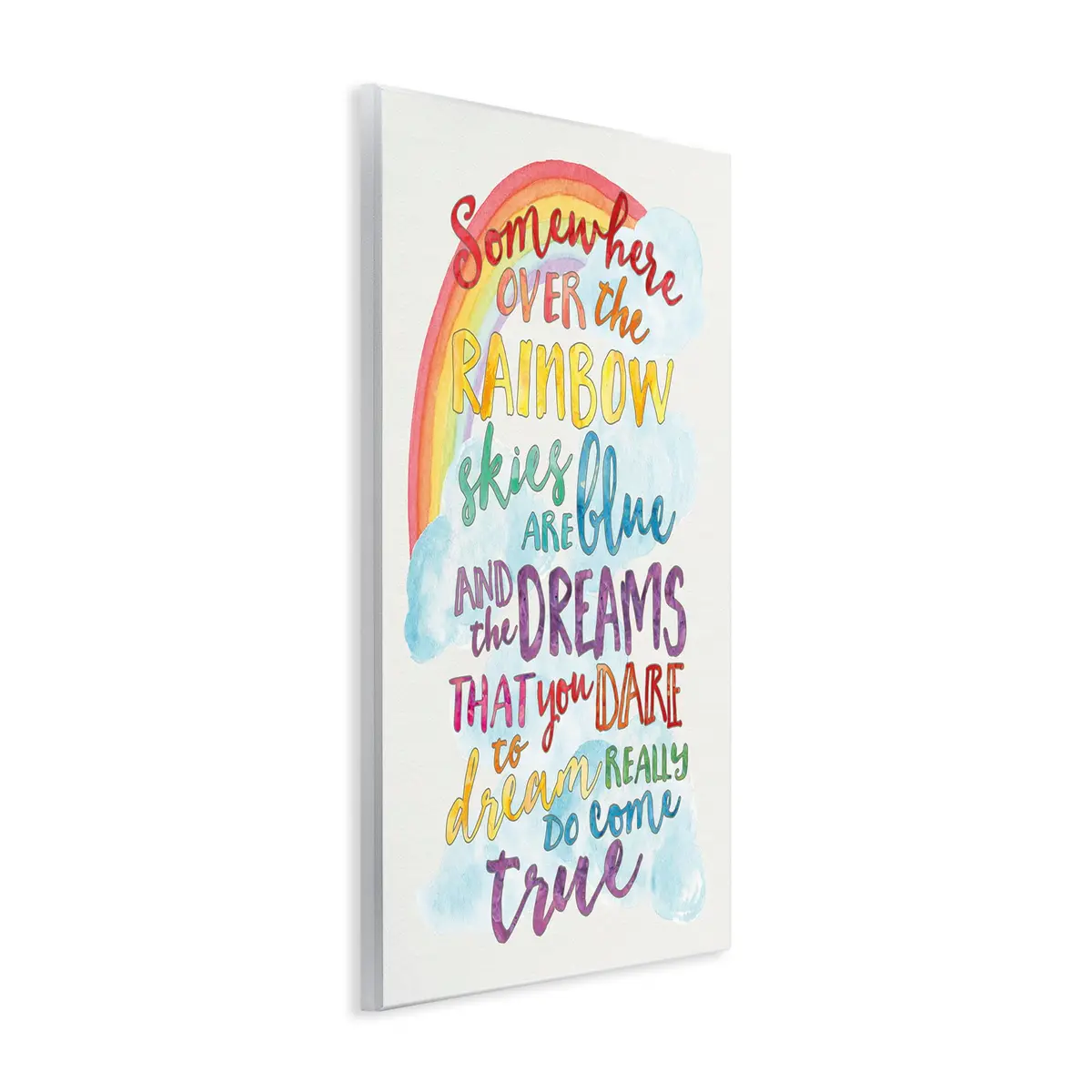Stupell Industries Rainbow Lyrics and Cloud Wall Plaque 10 x 15 Inch | Cheerful Nursery & Kids Room Decor - view 2