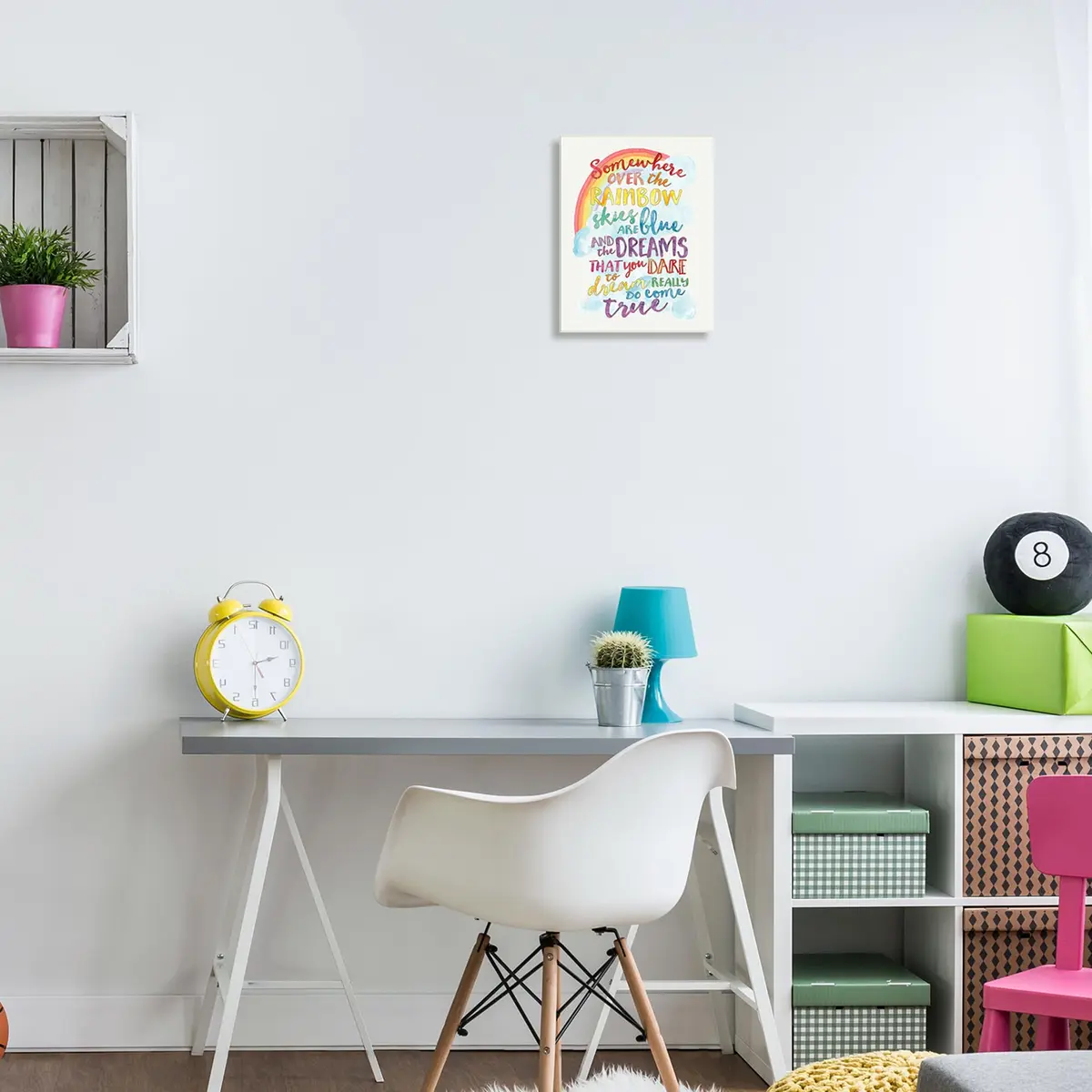 Stupell Industries Rainbow Lyrics and Cloud Wall Plaque 10 x 15 Inch | Cheerful Nursery & Kids Room Decor - view 3