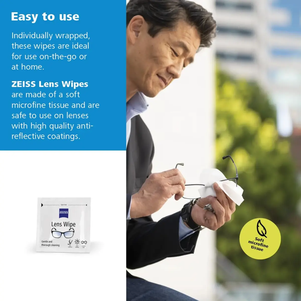 ZEISS Pre-Moistened Lens Wipes 400 Count | Streak-Free Clarity for All Optics - view 6