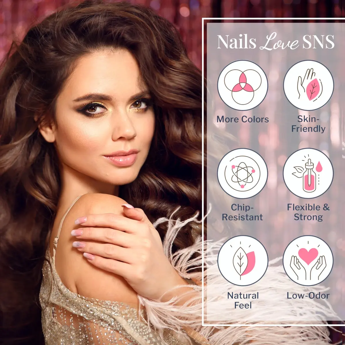 SNS Nail Dip Powder Diva Collection DC07 (1.5 oz / 44.36 ml) | Long-Lasting Glitter Manicure - view 3