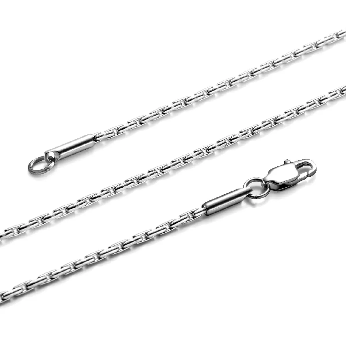 TRUSUPER Stainless Steel Chain Necklace 20 inch (50.8 cm) | Unisex Boston Link Style - main product image