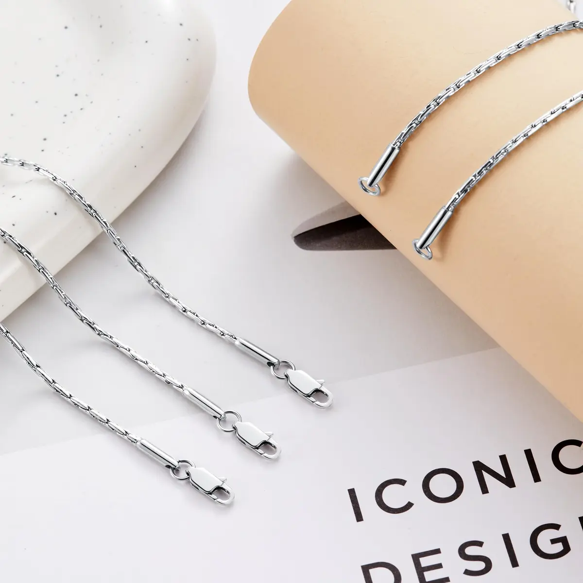 TRUSUPER Stainless Steel Chain Necklace 20 inch (50.8 cm) | Unisex Boston Link Style - view 3