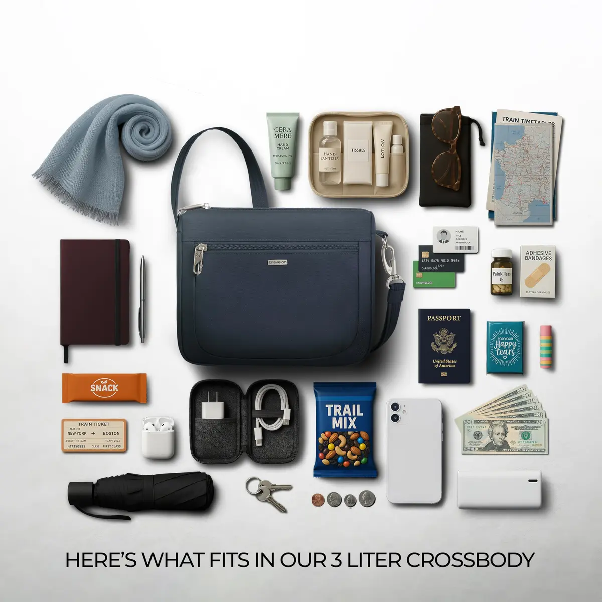 Travelon Anti-Theft Classic Small East/West Crossbody | RFID & Slash-Resistant Security - view 6