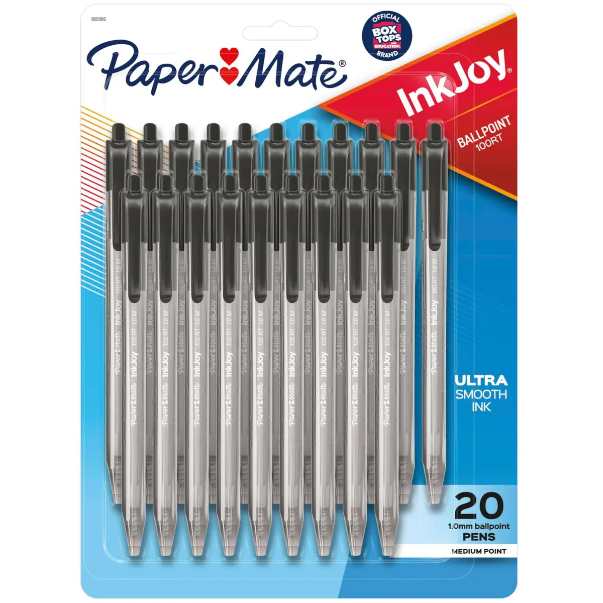 Paper Mate InkJoy 100RT Retractable Ballpoint Pens 20 Count | Smooth Black Ink for Writing & Journaling - main product image