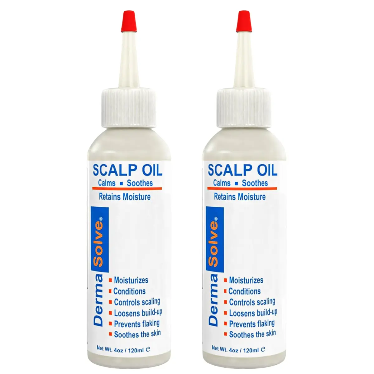 Dermasolve Scalp Oil for Dry Itchy Scalp 4 oz | Loosens Flakes & Buildup, Hypoallergenic, 2-Pack - main product image